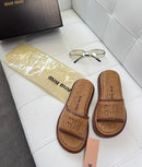 Chinelo Slide miu miu