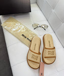 Chinelo Slide miu miu